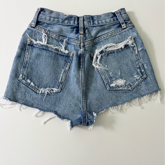 Agolde Distressed Jean Shorts Size 24 - Picture 4 of 12